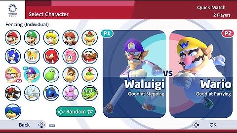 Mario & Sonic at Tokyo 2020 : Gameplay (2 Players) Waluigi VS Wario