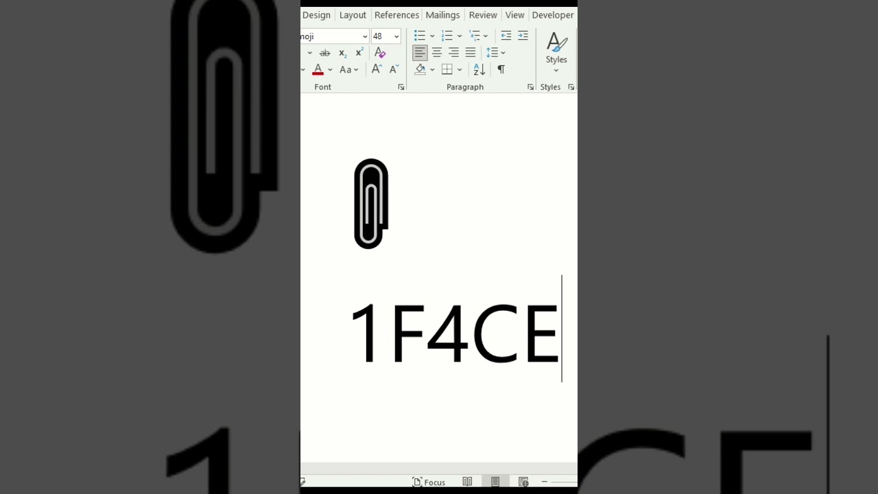 MS Word Paperclip Symbol Shortcut | 1F4CE Alt+X | Insert Special Characters Tutorial 2025