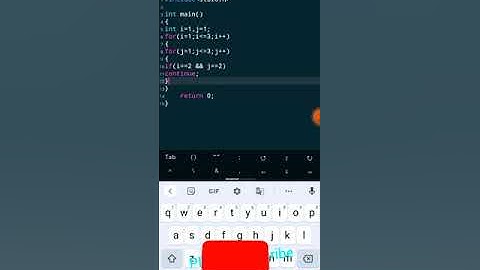 for loop,if condition or continue command in c language #short
