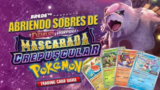 Abriendo sobres de Pokémon TCG Escarlata y Púrpura: Mascarada Crepuscular