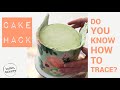 How to Paint a Buttercream Cake - Tracing Hack - Easy | TASTE BAKERY