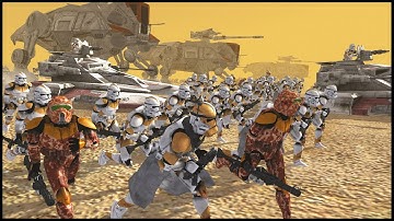 2nd Republic Invasion of GEONOSIS! - Men of War: Star Wars Mod Battle Simulator