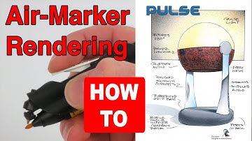 AirMarker Rendering Industrial Design: Spherical Mid century modern LED Lamp tutorial
