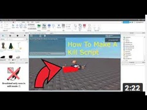 Copy Paste Making A Kill Script In Roblox Studio Youtube - roblox studio scripts copy and paste