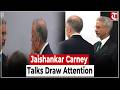 Cameras Capture Intense Discussion Between Jaishankar and Canadian PM Mark Carney at G7