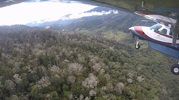 Landing Bilogai. strip in the mountains of West Papua