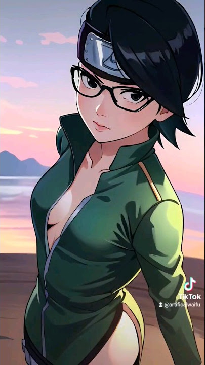 🎦 🔥 Uchiha Sarada 🎨 ❤️ #uchihasarada #boruto #naruto #waifu #anime #stablediffusion #slidediffusion