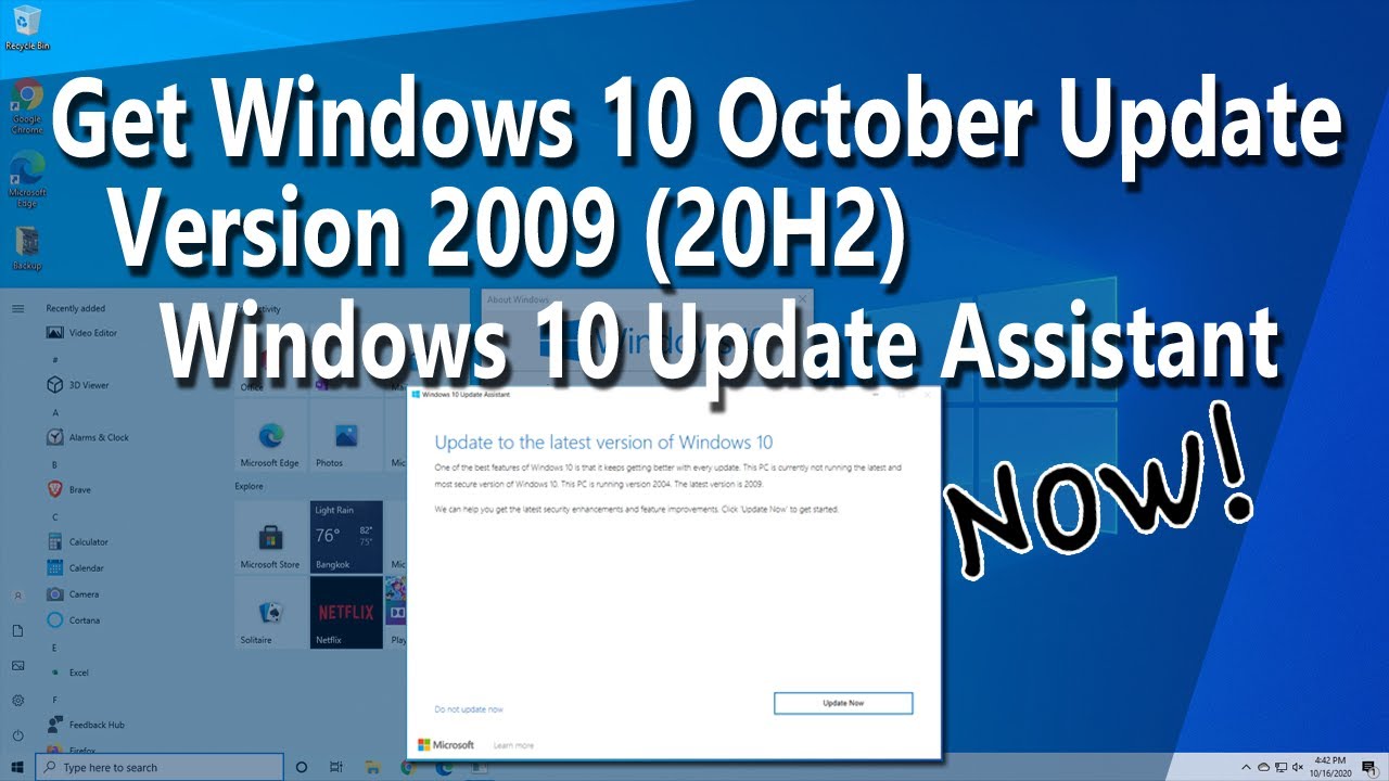Windows 10 October 2020 Update Version 2009 (20H2) - YouTube