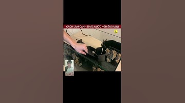 Cách làm thác nước nghiêng mini ( How to make a mini leaning waterfall ) #Shorts