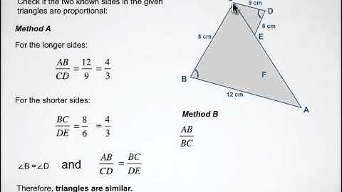 Similar Triangles: Solving for Unknown Sides Video 8