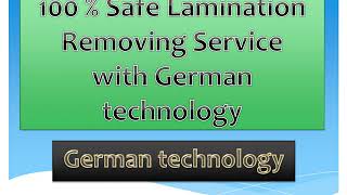 How to remove lamination from the documents