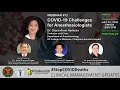 Webinar 12  covid19 challenges for anesthesiologists