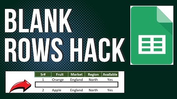 How to Insert Blank Rows in Google Sheet Tutorial