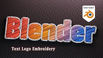 [Tut] Text Logo Embroidery - Blender Geometry Nodes 3.6