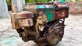 Old D10 Diesel Engine Y Restoration  Restore And Repair Old D10 Diesel Engine
