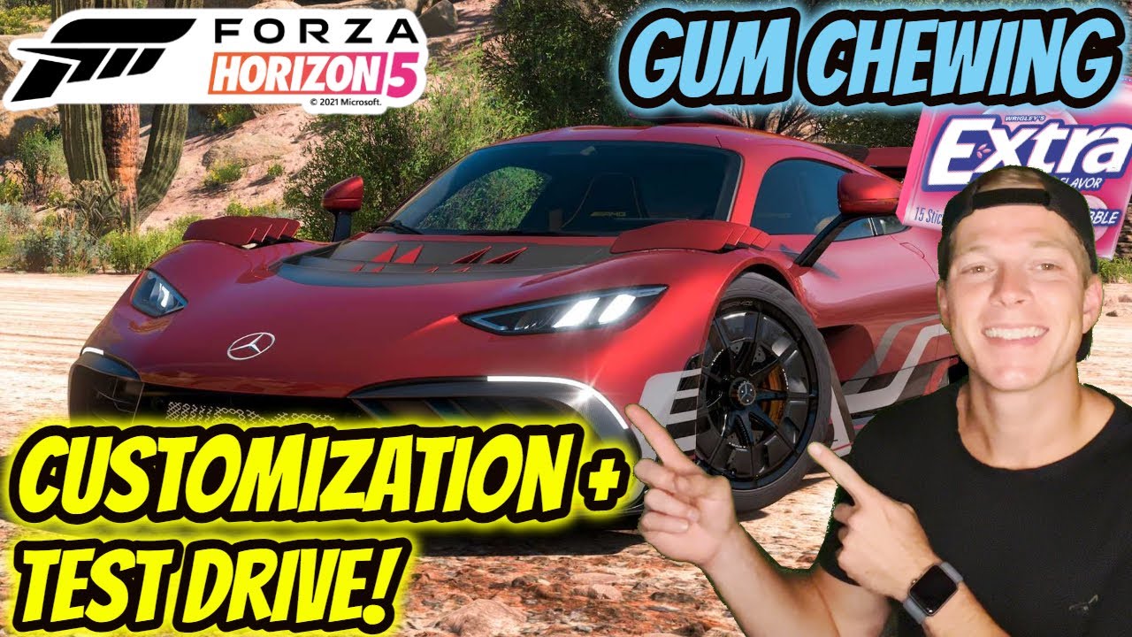 ASMR Gaming: Forza Horizon 5 | Mercedes-AMG One Customization & Test Drive! - Gum Chewing & Whisper