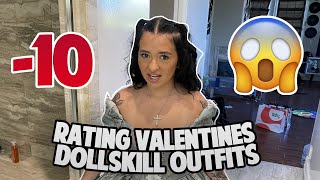 MY BOYFRIEND PICKS OUT MY DOLLSKILL VALENTINES OUTFITS AND RATES THEM **he's so brutal**