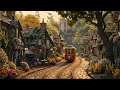Enjoy Relaxing Jazz in a Tranquil Village Lane | Vintage Trolley, Cozy Vibes &amp; Coffee Summer Morning