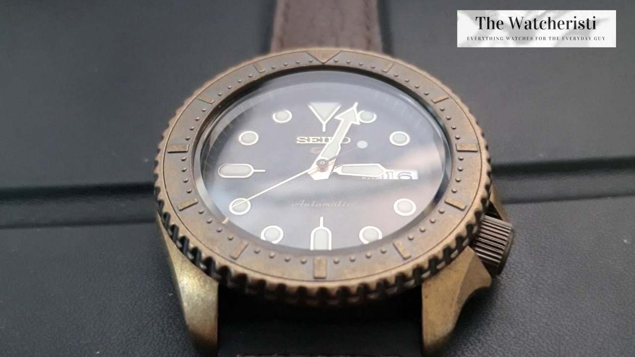 Close Up With The Seiko 5 Bronze Diver SRPE 80K1 - YouTube