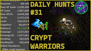Tibia | Monk 536 | Crypt Warriors | Daily Hunt #31