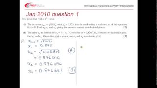 FMSP Revision: OCR FP2 Jan 2010 Qu 1 - Numerical methods