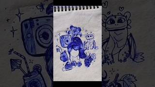 Aesthetic drawing ideas 💙💎 #art #aestheic #drawing #sketch #pen #shorts #edit
