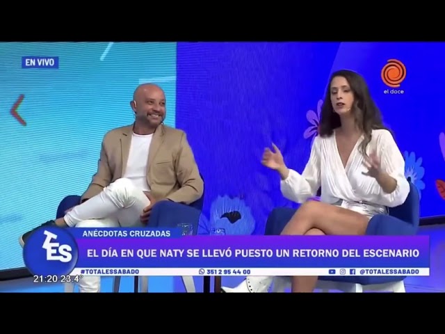¡Porrazo en pleno escenario! Naty Medina compartió una anécdota accidentada en "Total es Sábado"