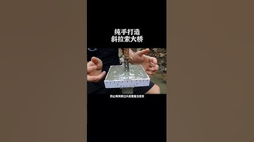 Human-Powered Engineering: Creating a Cable-Stayed Bridge by Hand#engineering #viral #bridge