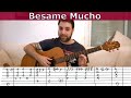 Fingerstyle Tutorial: Besame Mucho - Guitar Lesson w/ TAB | LickNRiff