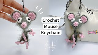 Crochet Cute Mouse Keychain 🐭| Step-by-Step for Beginners