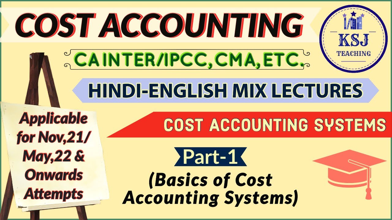 L 62 Cost Accounting CA Inter CMA Inter Cost Accounting Systems L 62 Cost Accounting CA Inter CMA Inter Cost Accounting Systems
