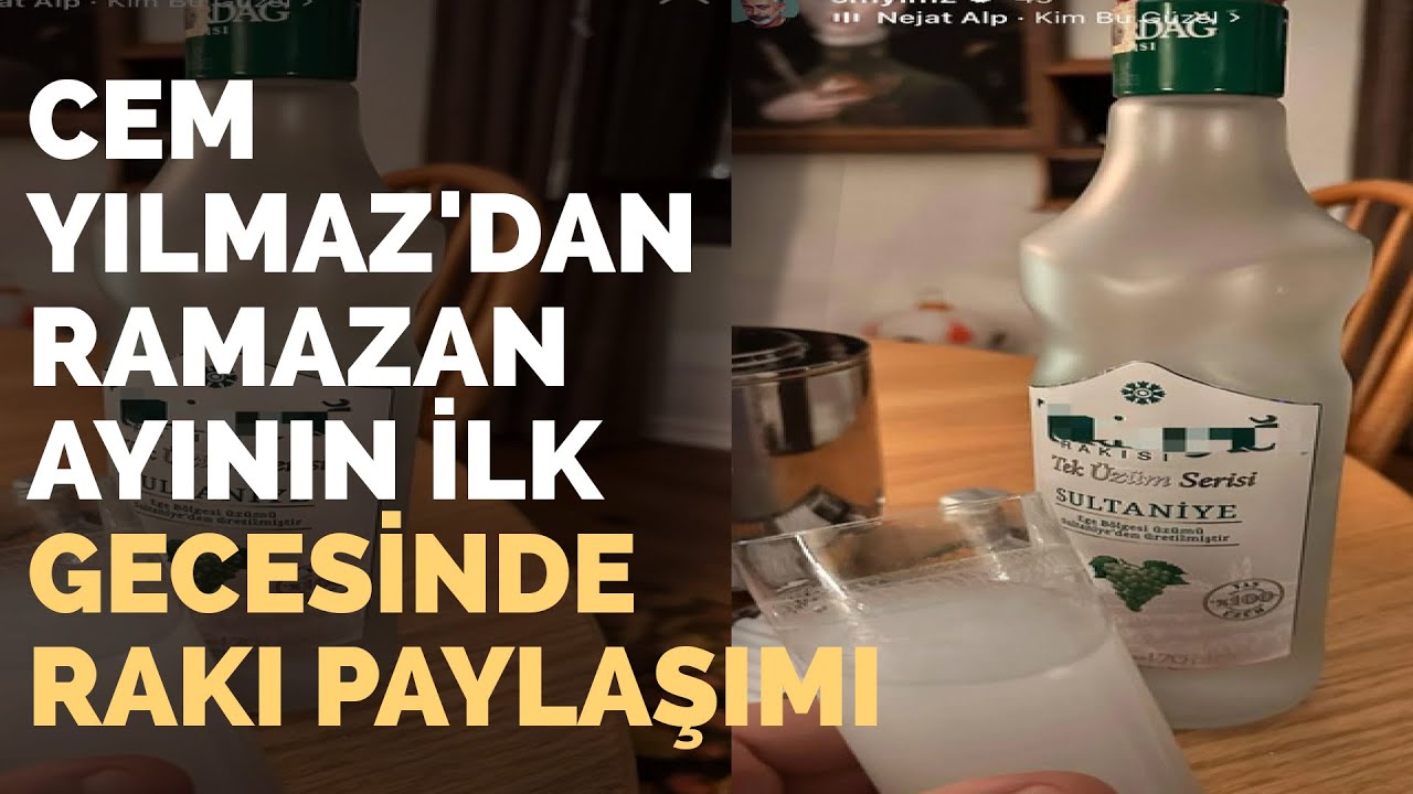 Cem Yilmaz Ramazanin ilk gecesi raki paylasimi yapti
