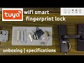 Tuya WiFi Smart Fingerprint Lock | Unboxing | Specifications