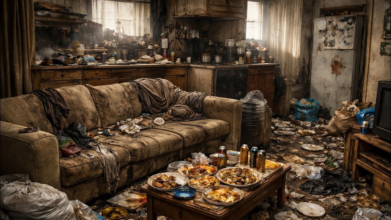 «После долгого отсутствия он вернулся домой и обнаружил, что дом ужасно грязный». ASMR-видео: Убо...