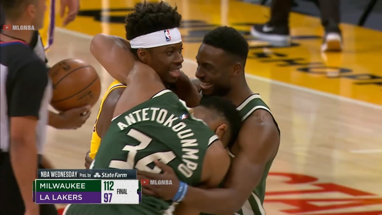 Antetokounmpo bros have fun after the game | Lakers vs Bucks - YouTube