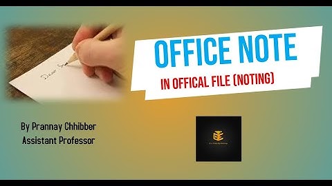 How to make a office Note / Noting/ Note Sheet