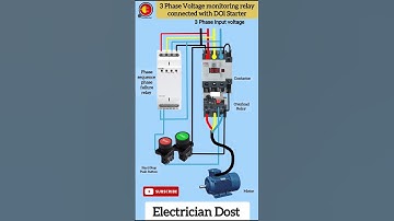 3 Phase Voltage monitoring relay connected with DOl Starter #dolstarter