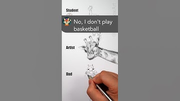 Do you play basketball? | Daddy vs Artist how to draw Giraffe ✍️ 🦒