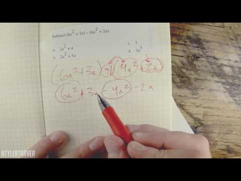 Subtracting Binomials Instructional Video