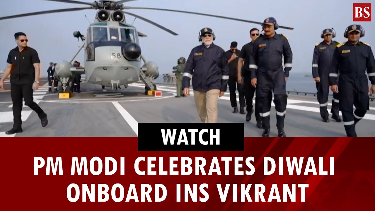 Смотрите: премьер-министр Моди празднует Дивали с военнослужащими ВМС на борту INS Vikrant