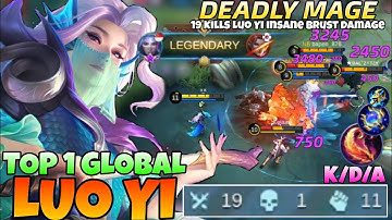 100% Annoying CC & Insane Brust Damage Luo Yi The Deadly Mage | Top 1 Global Luo yi | Mobile legends