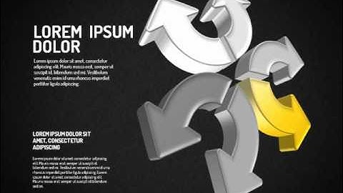 3D Arrows Process Shapes for PowerPoint by PoweredTemplate.com