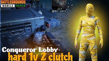 Conqueror Lobby 1v2 Hard Clutch 🔥