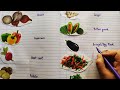 Vegatables Names Writing in English with Pictures | Types of Vegetables | Vegetables Names Spelling