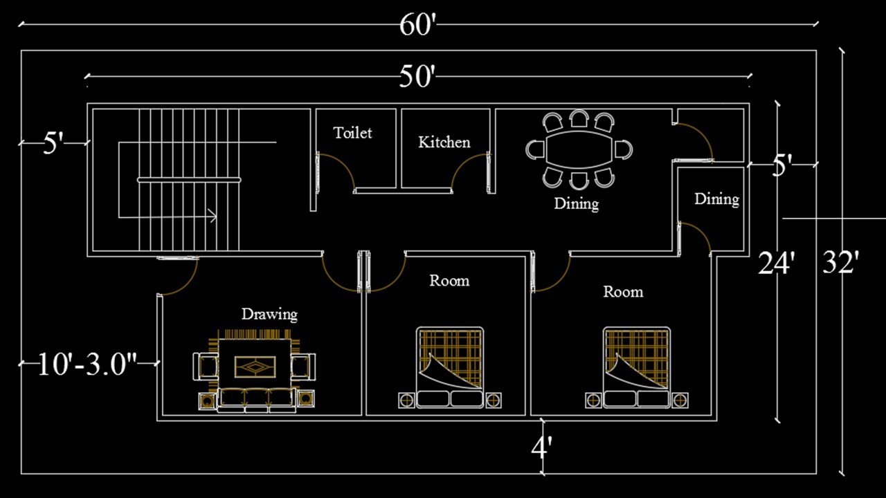 AutoCAD Tutorial for Beginners / AutoCAD Complete floor plan tutorials