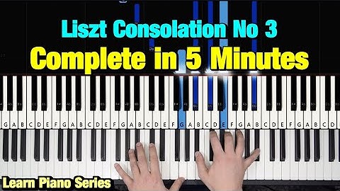 HOW TO PLAY CONSOLATION NO 3 BY LISZT (PIANO TUTORIAL LESSON)