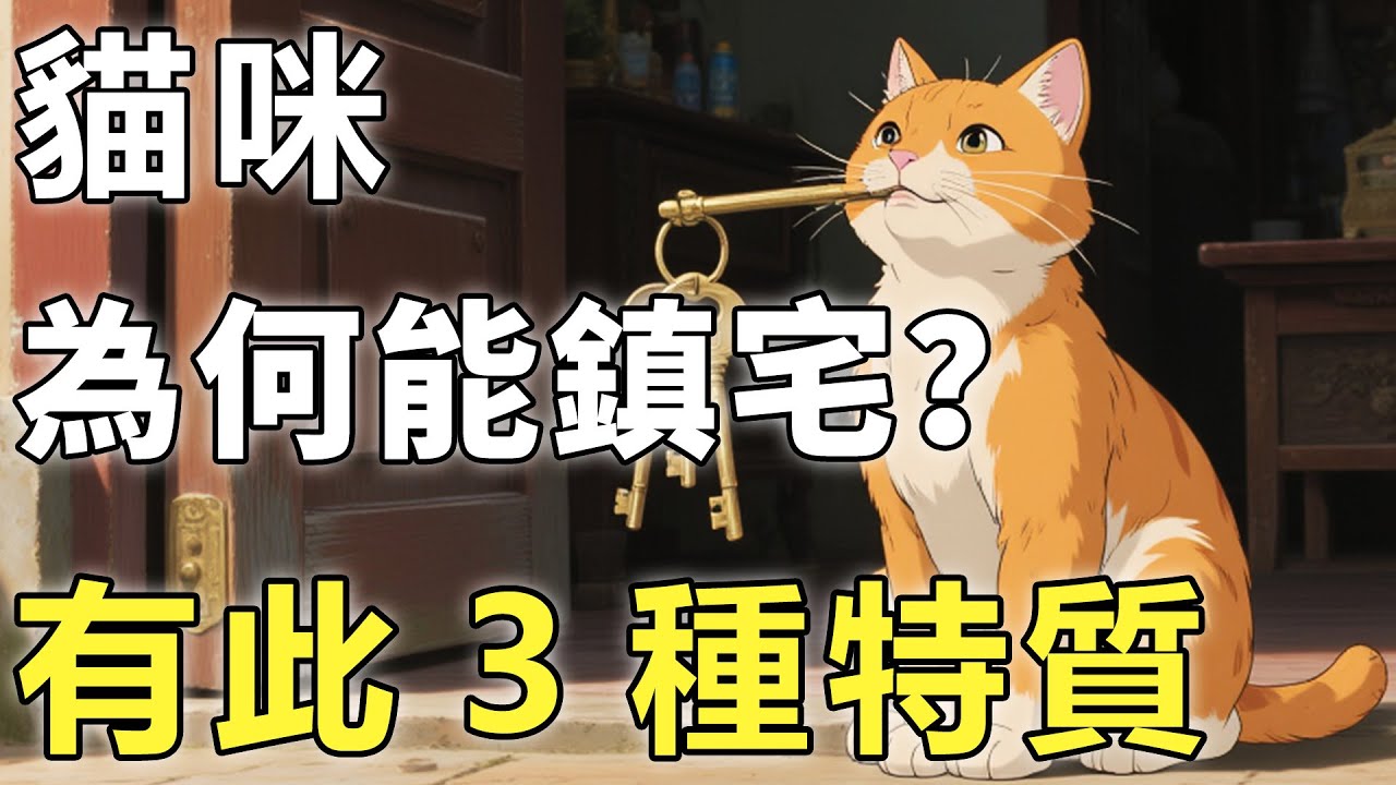 貓咪為何能鎮宅？老和尚僅用一個動作，揭示貓安宅的三種特質！【貓|萌寵|因果】