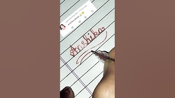 Name Anshika in cursive & style #shortsyoutube #handwriting #cursive #calligraphy #trending #how