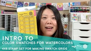 Intro to Color Swatches for Watercolors (4x6 Stamp Set)