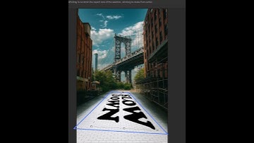 How to Place Perspective Text onto Road Easily With Photoshop! #shorts